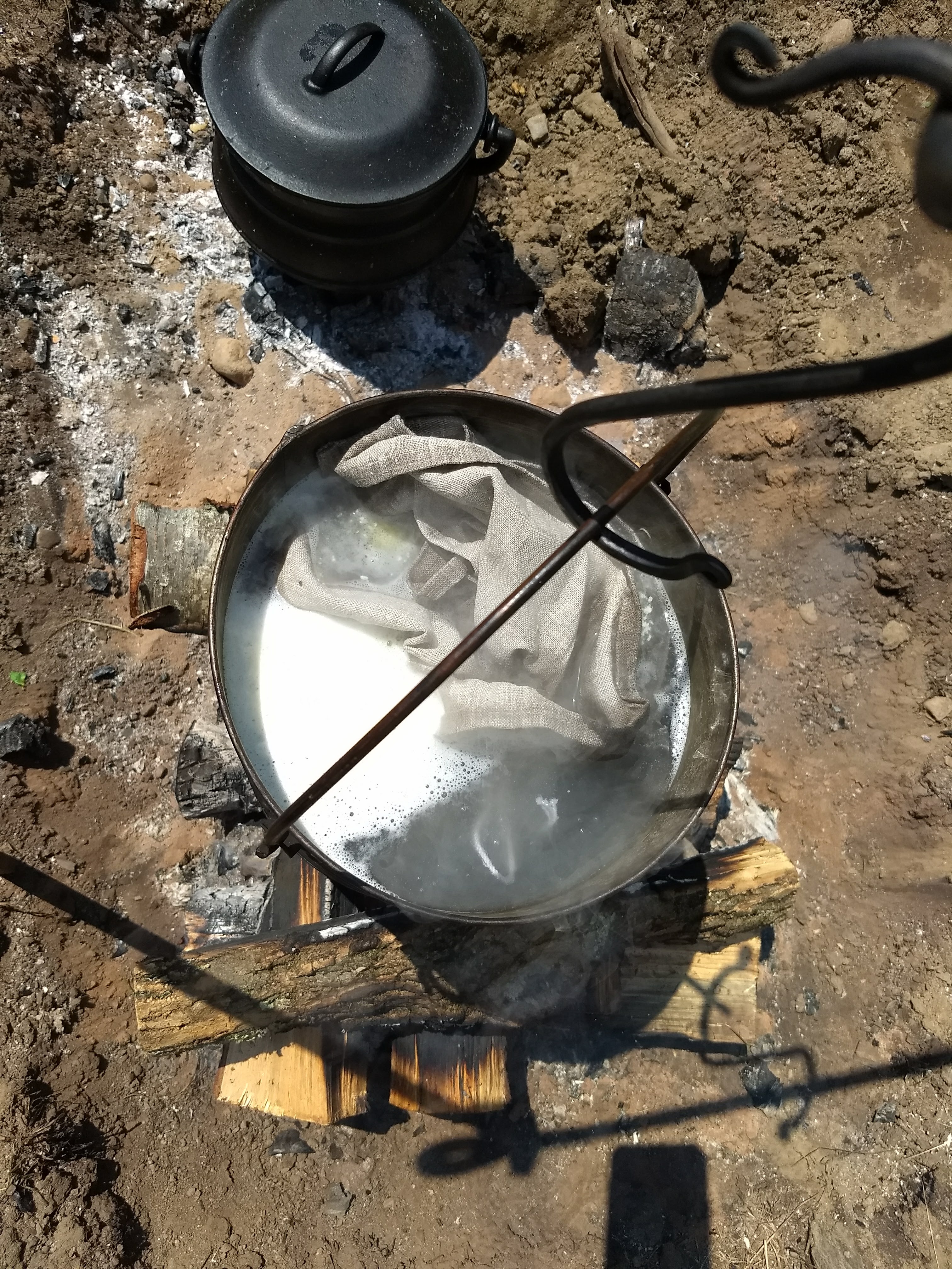 And into the boiling pot it goes